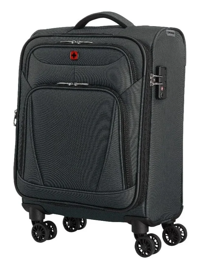 Wenger Black Beaumont Lite 57 Cm Small 4-Double Wheeled Softside Expandable Cabin Luggage Trolley - Black  | Best Price UAE